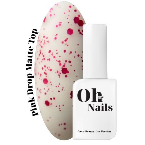 Верхнее покрытие pink matte drop без липкого слоя “Oh my nails” (10мл)